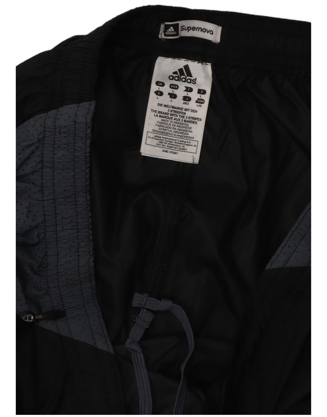 ADIDAS Muške hlače za trenirku, velike crne poliesterske boje