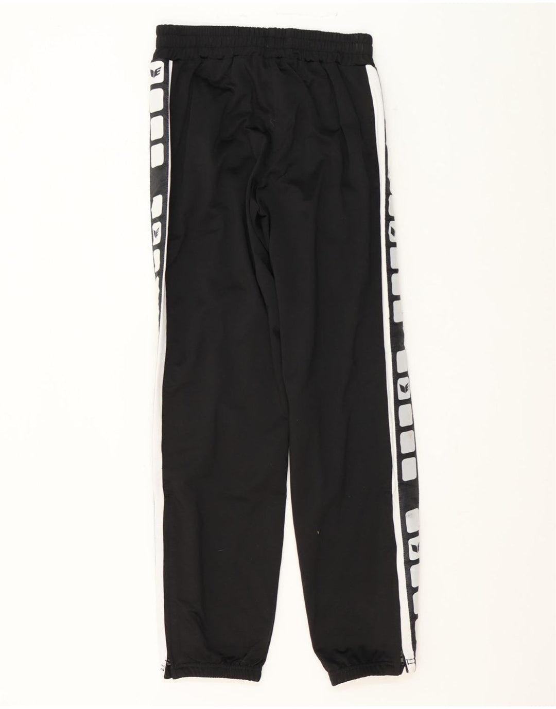 ERIMA Mens Graphic Tracksuit Trousers Small  Black Polyester Vintage Erima and Second-Hand Erima from Messina Hembry 