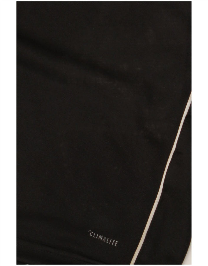Adidas Mens Climalite Zip Neck Pullover Tracksuit Top XL Black Polyester