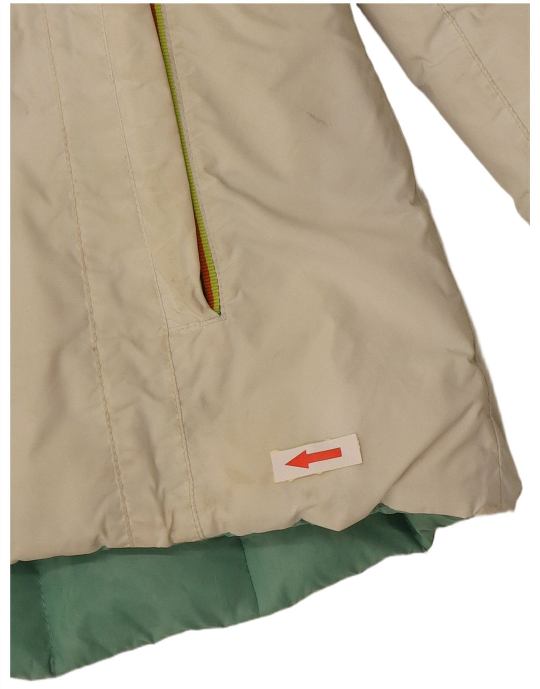 K-Way jakna za djevojčice s kapuljačom i dvostrukim podstavcima 11-12 godina od bijelog poliamida