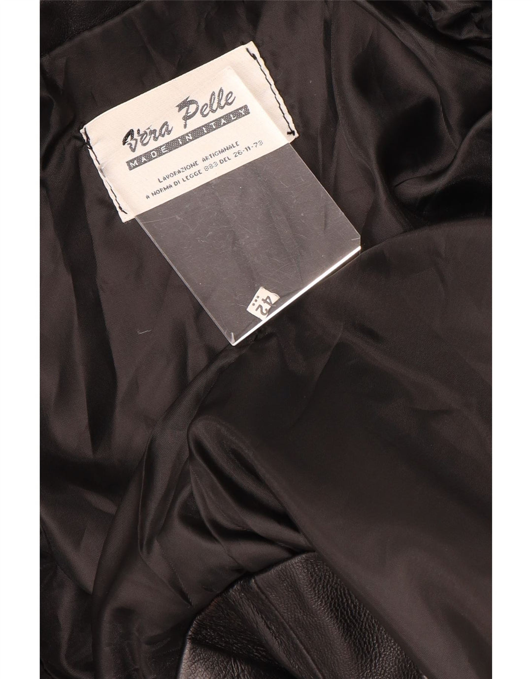 VINTAGE skraćena ženska jakna sa 2 gumba IT 42 Srednja crna koža