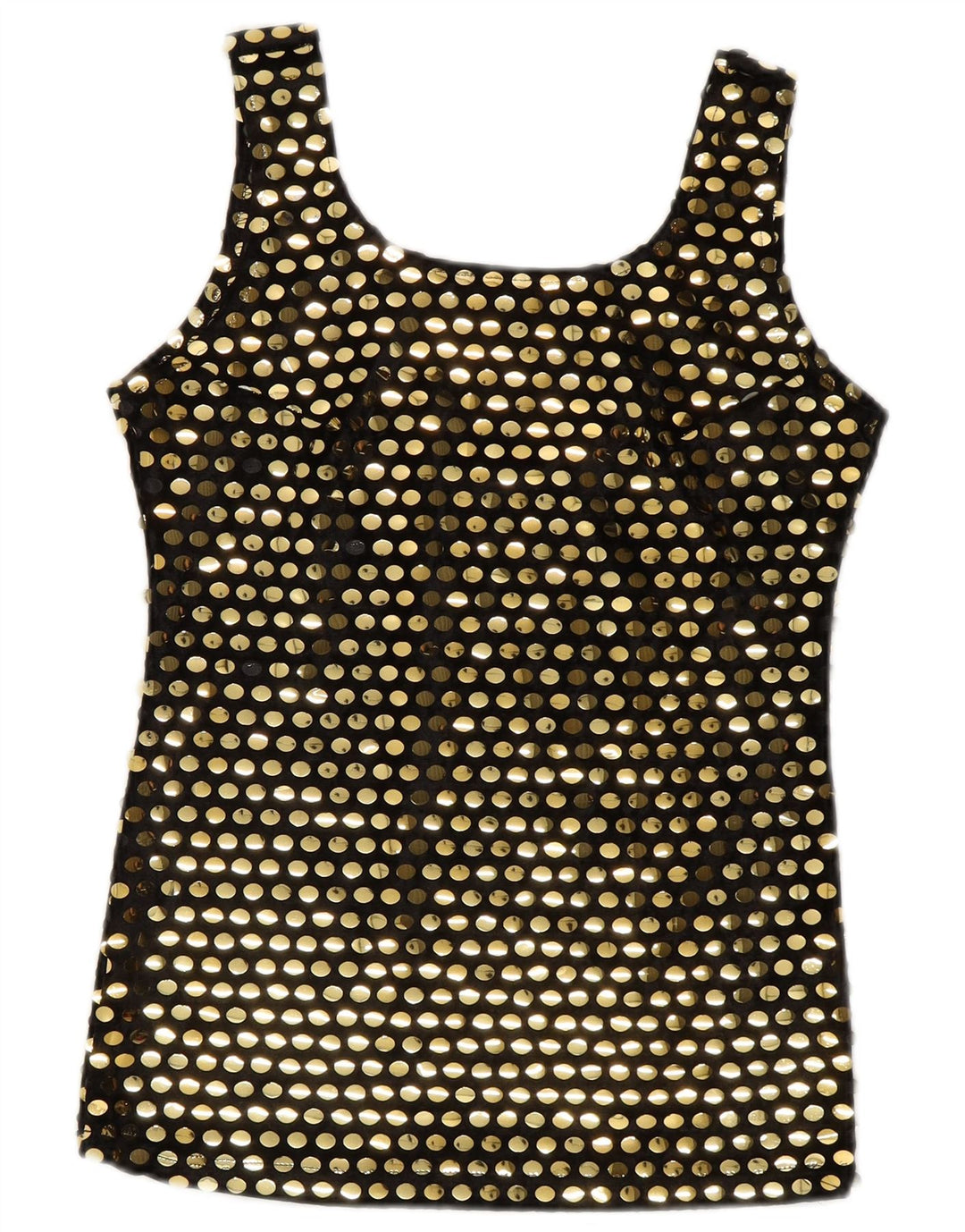 Vintage gornji dio ženske bluze bez rukava UK 10 mali crni poliester