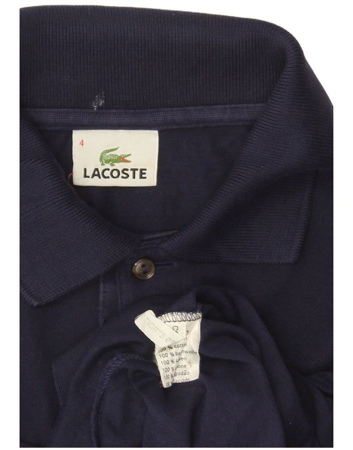 LACOSTE muška polo majica dugih rukava, veličina 4, srednje tamnoplavi pamuk