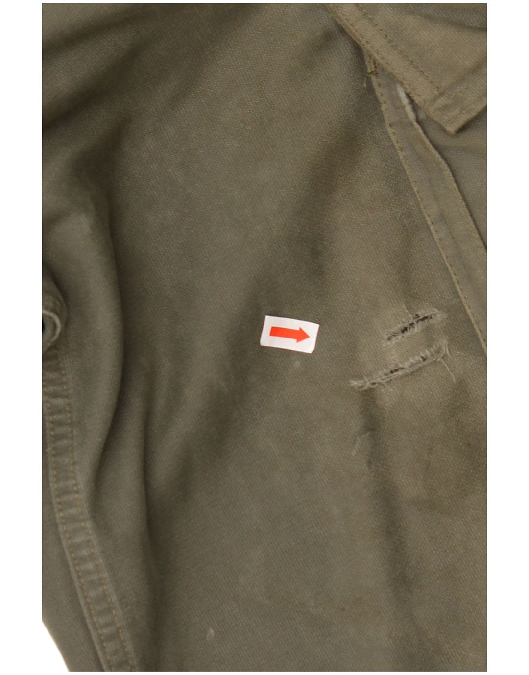 VINTAGE muške ravne kargo hlače W30 L28 kaki pamuk