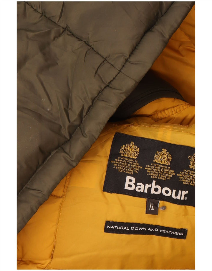 Barbour muška podstavljena jakna s kapuljačom UK 42 XL kaki poliamid