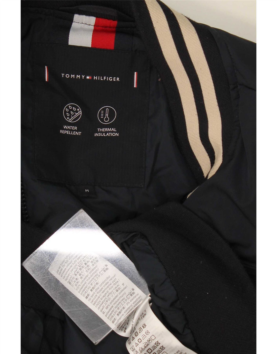 Tommy Hilfiger muška podstavljena jakna UK 38 srednje tamnoplavi poliester