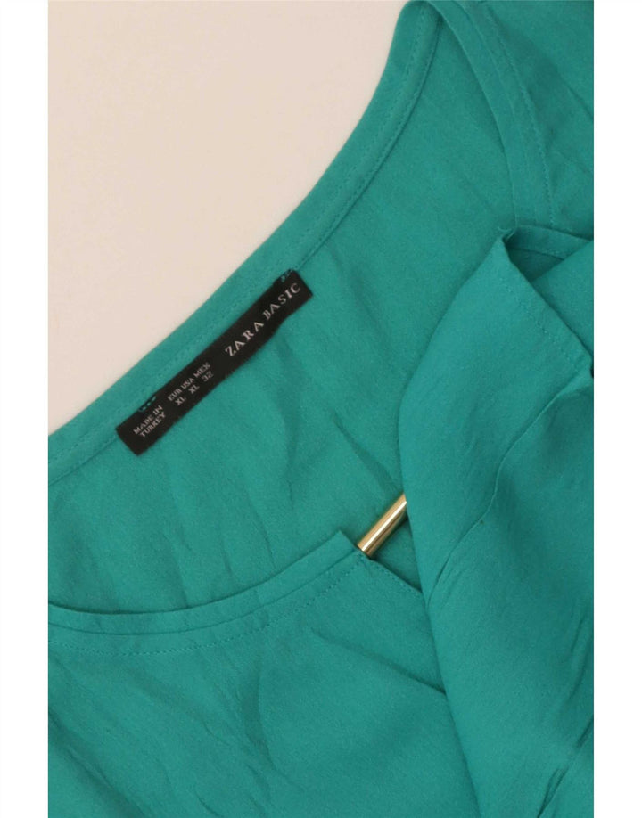 Top ženske bluze Zara UK 18 XL Tirkizna