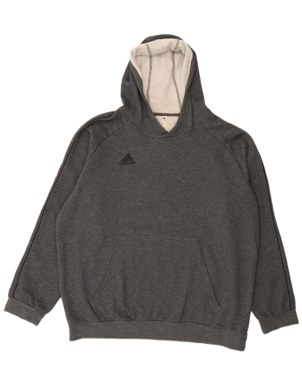 Adidas muška majica s kapuljačom 2XL sivi pamuk