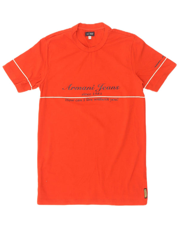 Armani Jeans Ženska majica kratkih rukava s grafičkim motivima UK 14 Large Red