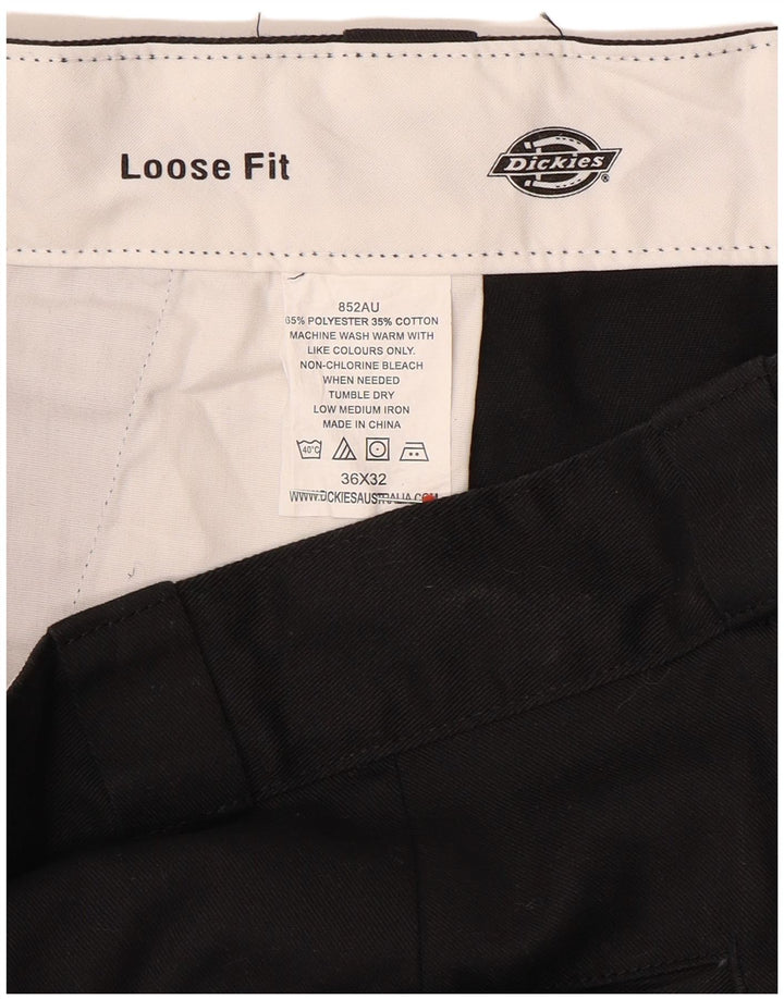 Dickies muške široke kargo hlače W36 L32 crni poliester