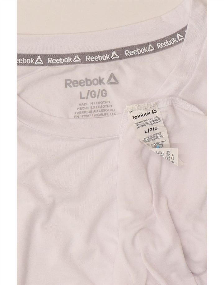 REEBOK Muška majica kratkih rukava Veliki bijeli poliester
