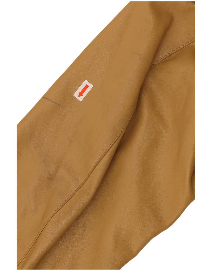 VINTAGE ženska kožna jakna IT 52 2XL bež koža
