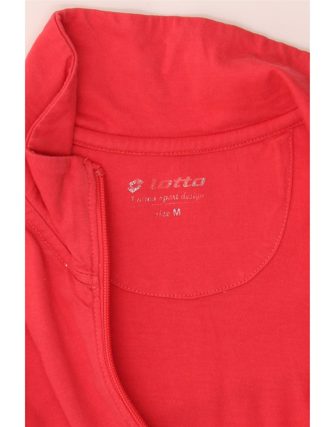 LOTTO Womens Tracksuit Top Jacket UK 14 Medium Red Cotton Vintage Lotto and Second-Hand Lotto from Messina Hembry 