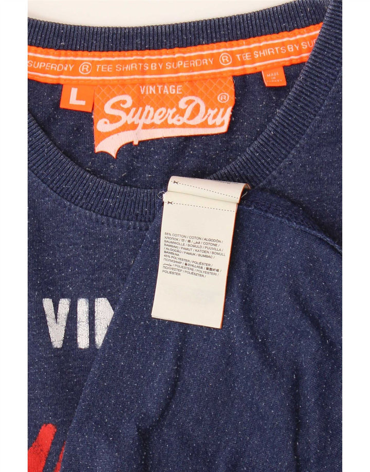 Superdry muška majica s grafičkim motivima, veliki plavi pamuk
