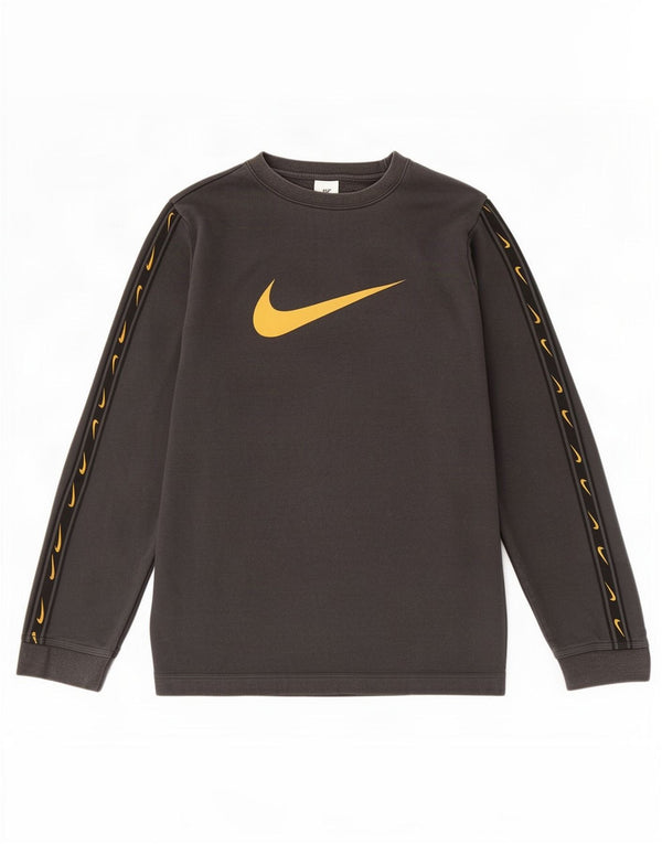 Nike Boys Graphic Sweatshirt Džemper 13-14 Years XL Black Colourblock Pamuk