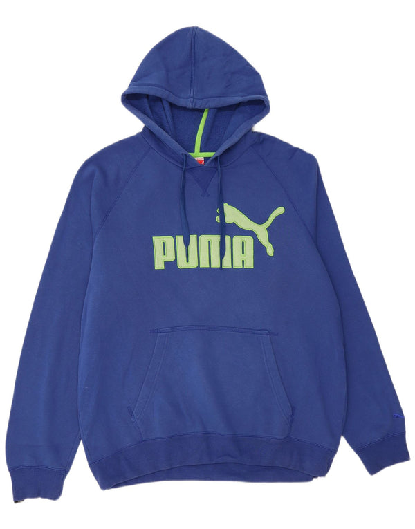 PUMA muška majica s kapuljačom XL, plavi pamuk