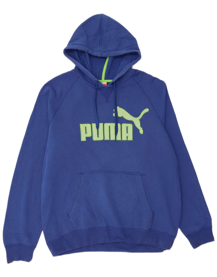 PUMA muška majica s kapuljačom XL, plavi pamuk