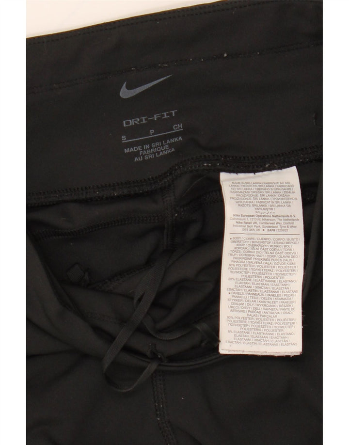 NIKE Ženske Dri Fit Leggings UK 10 Male crne poliesterske
