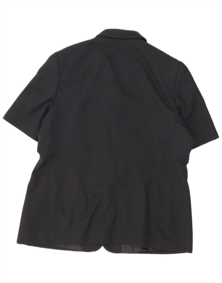 Marks & Spencer Ženska jakna sako kratkih rukava s 2 gumba UK 20 2XL Crna