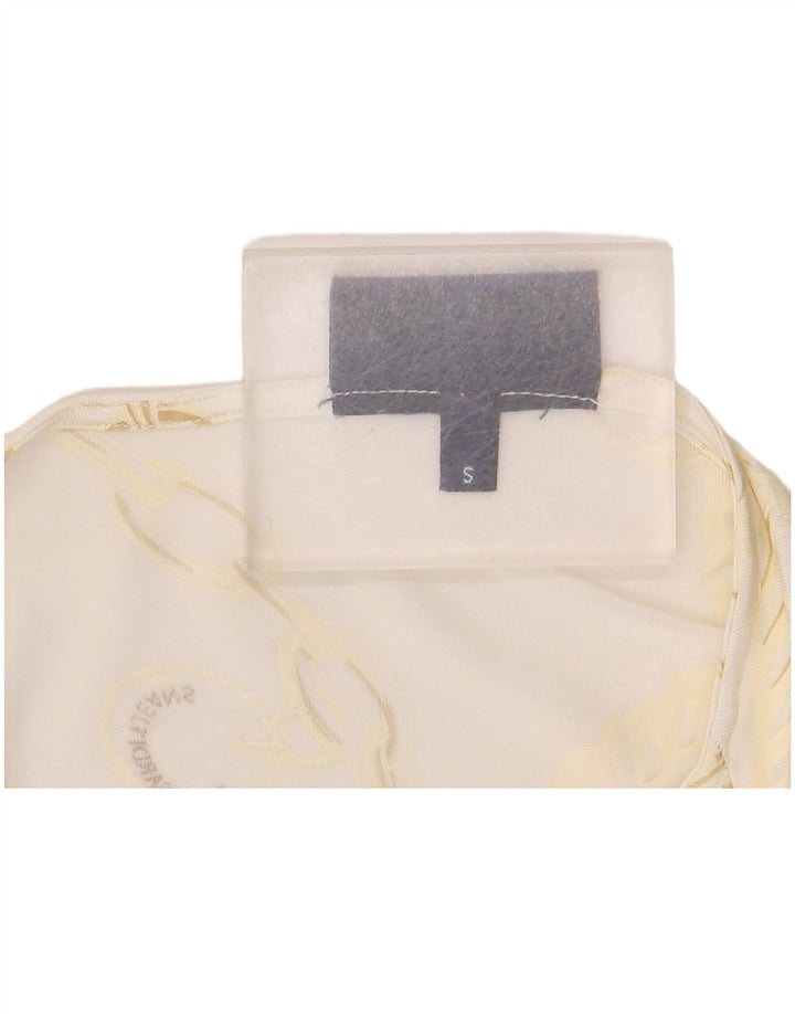 Trussardi Jeans Ženski gornji dio bluze s apstraktnim uzorkom UK 8 Small White