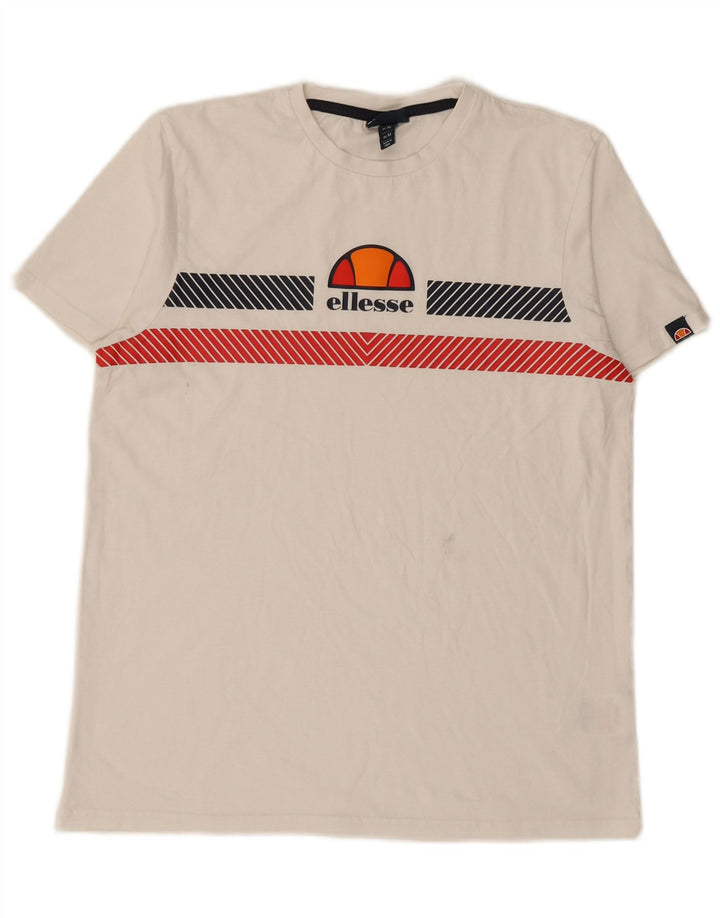 ELLESSE Muška majica kratkih rukava srednje veličine, bijeli pamuk