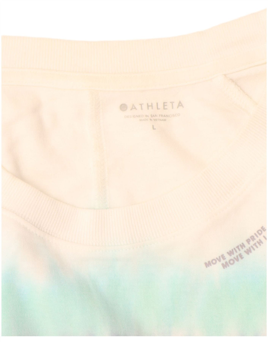 ATHLETA Ženska majica s kratkim rukavima, UK 16 Veliki, višebojni Tie Dye pamuk