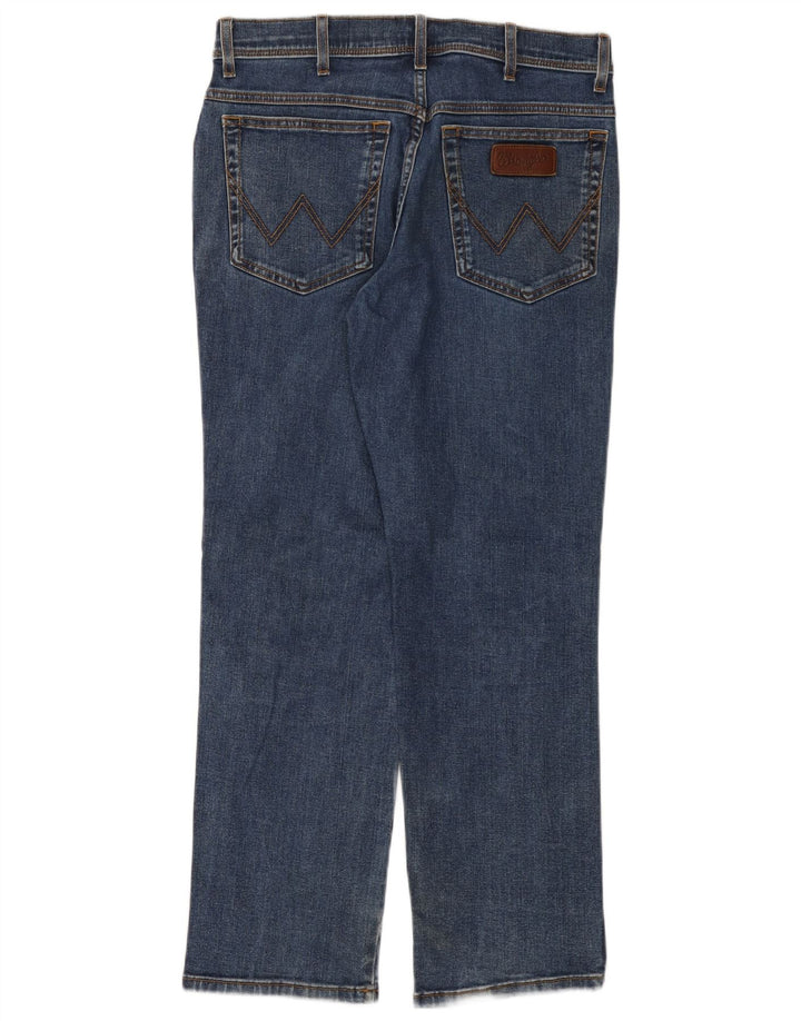 WRANGLER Muške Texas Straight Jeans W34 L30 Plavi pamuk
