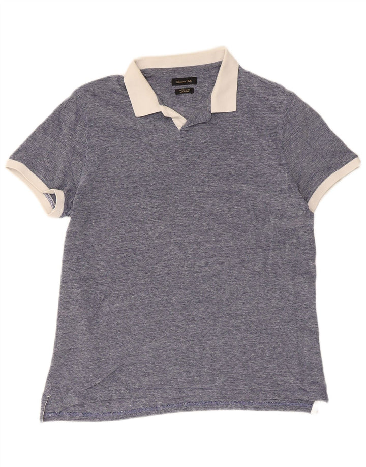 Massimo Dutti muška polo majica za ragbi velika plava pamučna majica