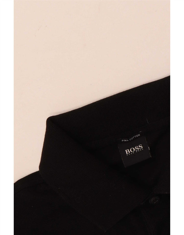 Hugo Boss muška polo majica srednje crne pamučne boje