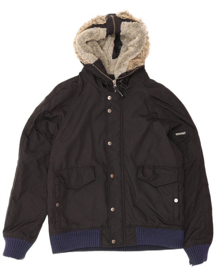 Woolrich muška vjetrovka s kapuljačom UK 40 velika crna