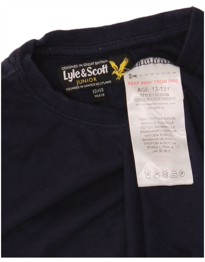 LYLE & SCOTT Majica dugih rukava za dječake 12-13 godina, tamnoplavi pamuk