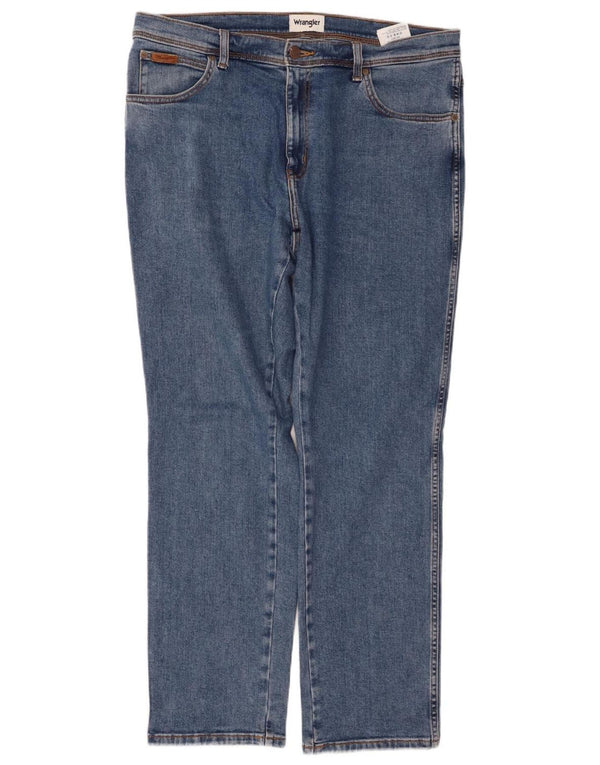 WRANGLER Muške Texas Slim Jeans W36 L32 Plavi pamuk