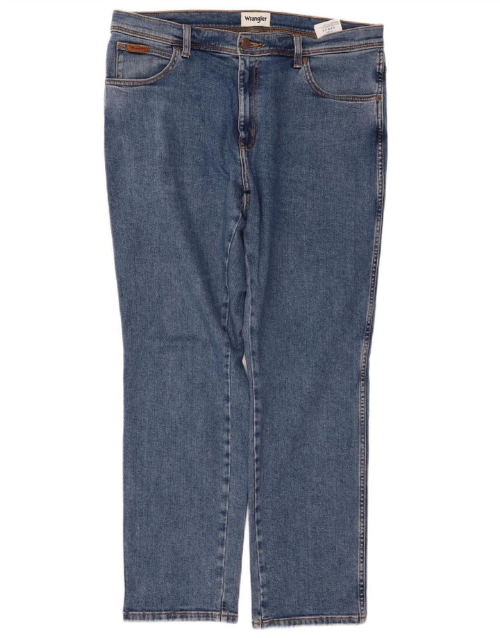 WRANGLER Muške Texas Slim Jeans W36 L32 Plavi pamuk