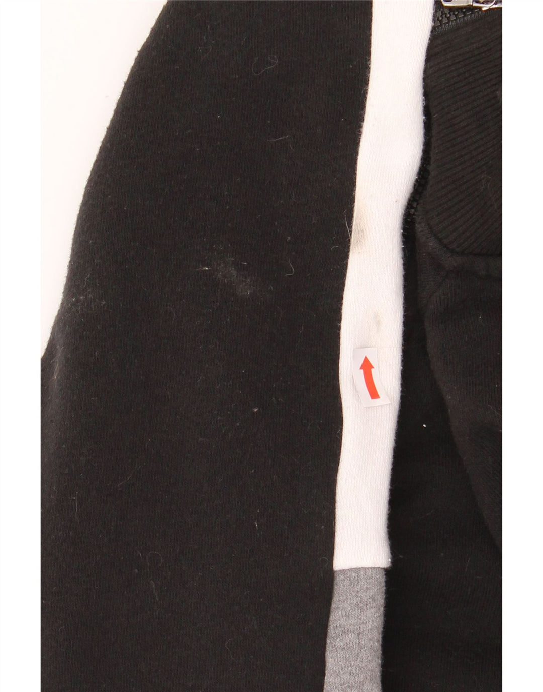 REEBOK Womens Zip Neck Sweatshirt Jumper UK 14 Medium Black Colourblock Vintage Reebok and Second-Hand Reebok from Messina Hembry 