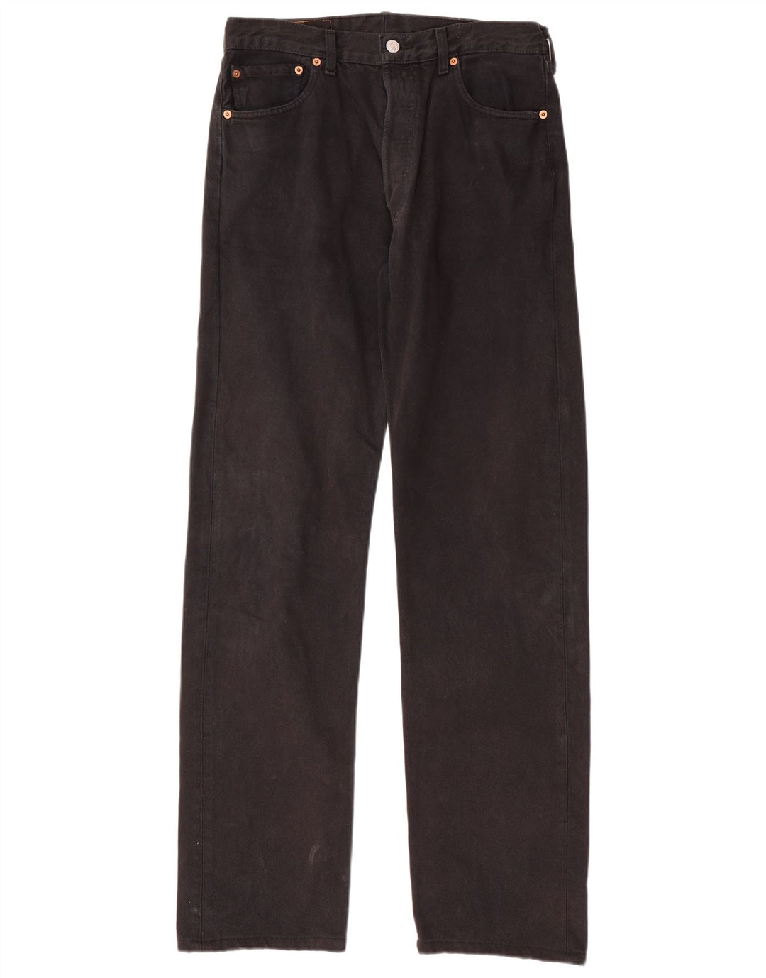 LEVI'S muške 501 ravne traperice W34 L36 crni pamuk