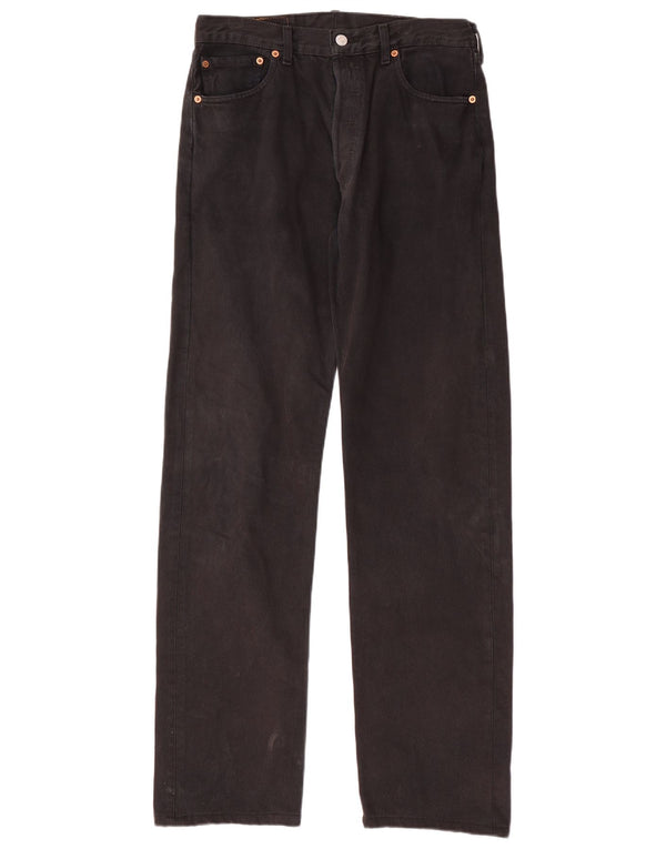 LEVI'S muške 501 ravne traperice W34 L36 crni pamuk