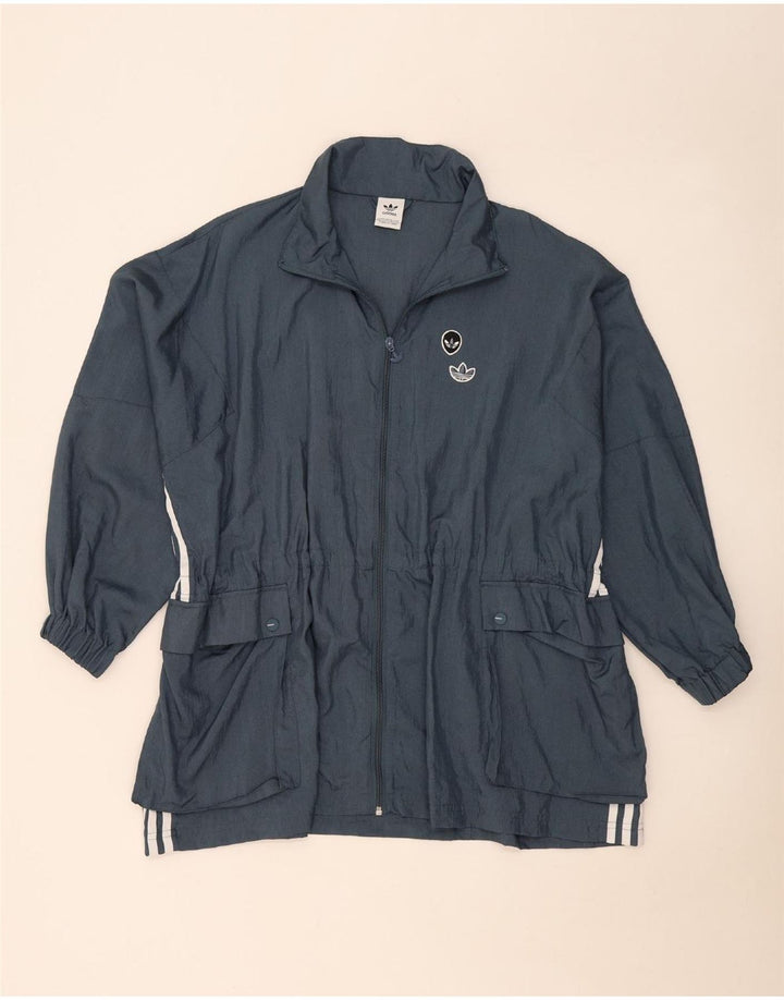 Adidas ženska velika pomoćna jakna UK 8 Small Blue Polyamide