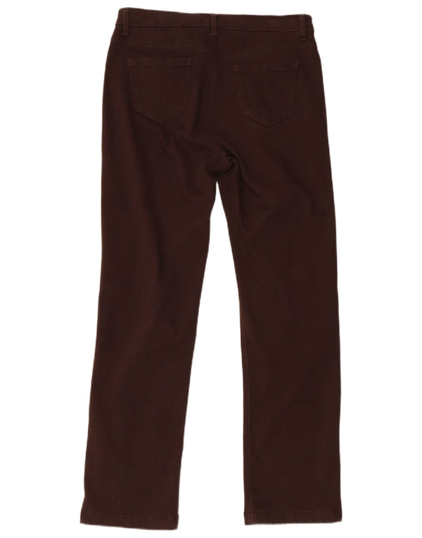 Marks & Spencer Womens Straight Jeans UK 14 Large W32 L31 Brown Cotton