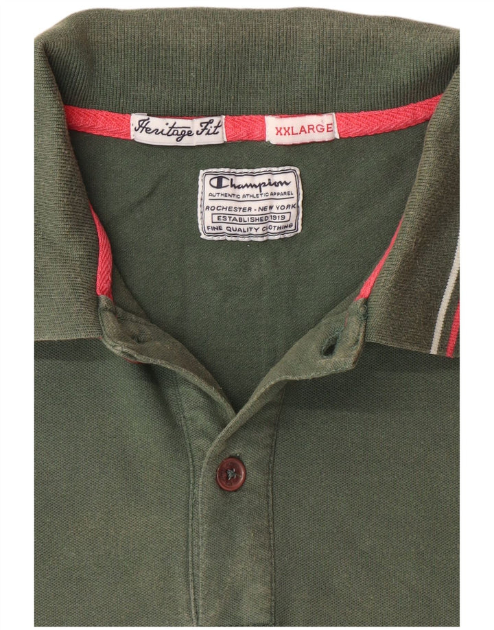 CHAMPION Muška Heritage Fit polo majica 2XL zelena