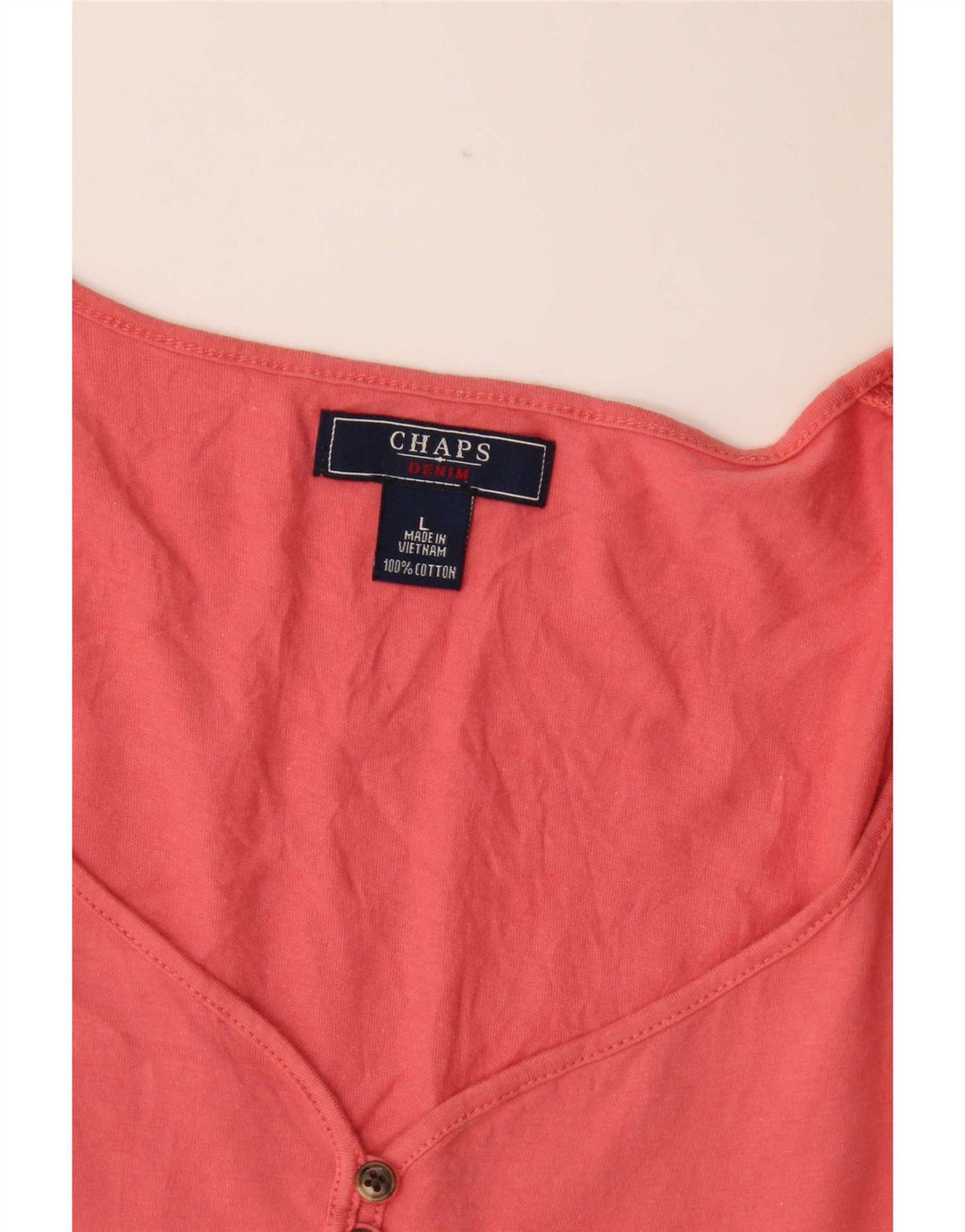 Chaps Top ženska bluza UK 14 Veliki ružičasti pamuk