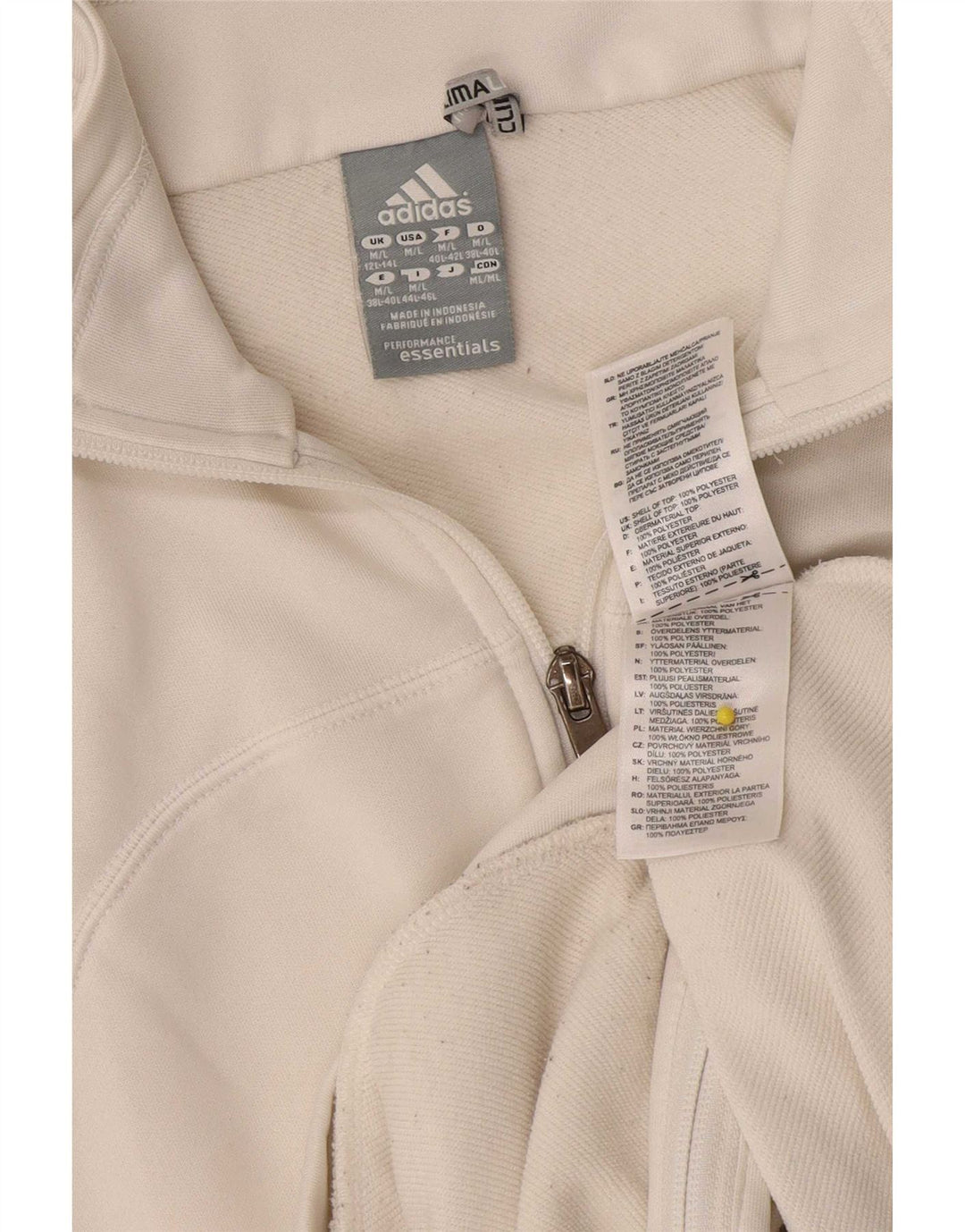 Adidas ženska trenirka Climalite gornja jakna UK 12/14 Srednje bijela