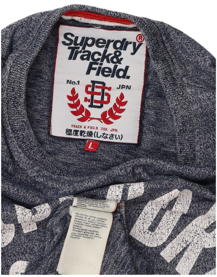 SUPERDRY muška majica kratkih rukava s grafičkim motivima za atletičare, veliki plavi flekasti pamuk