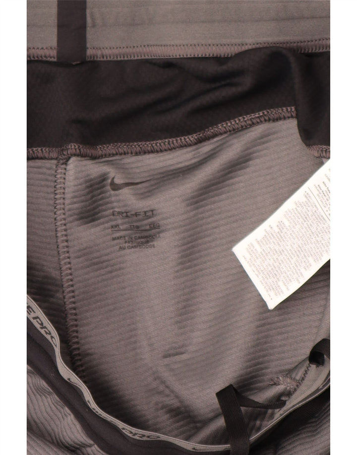 Nike muške Dri Fit hlače za trenirku 2XL sivi poliester u boji
