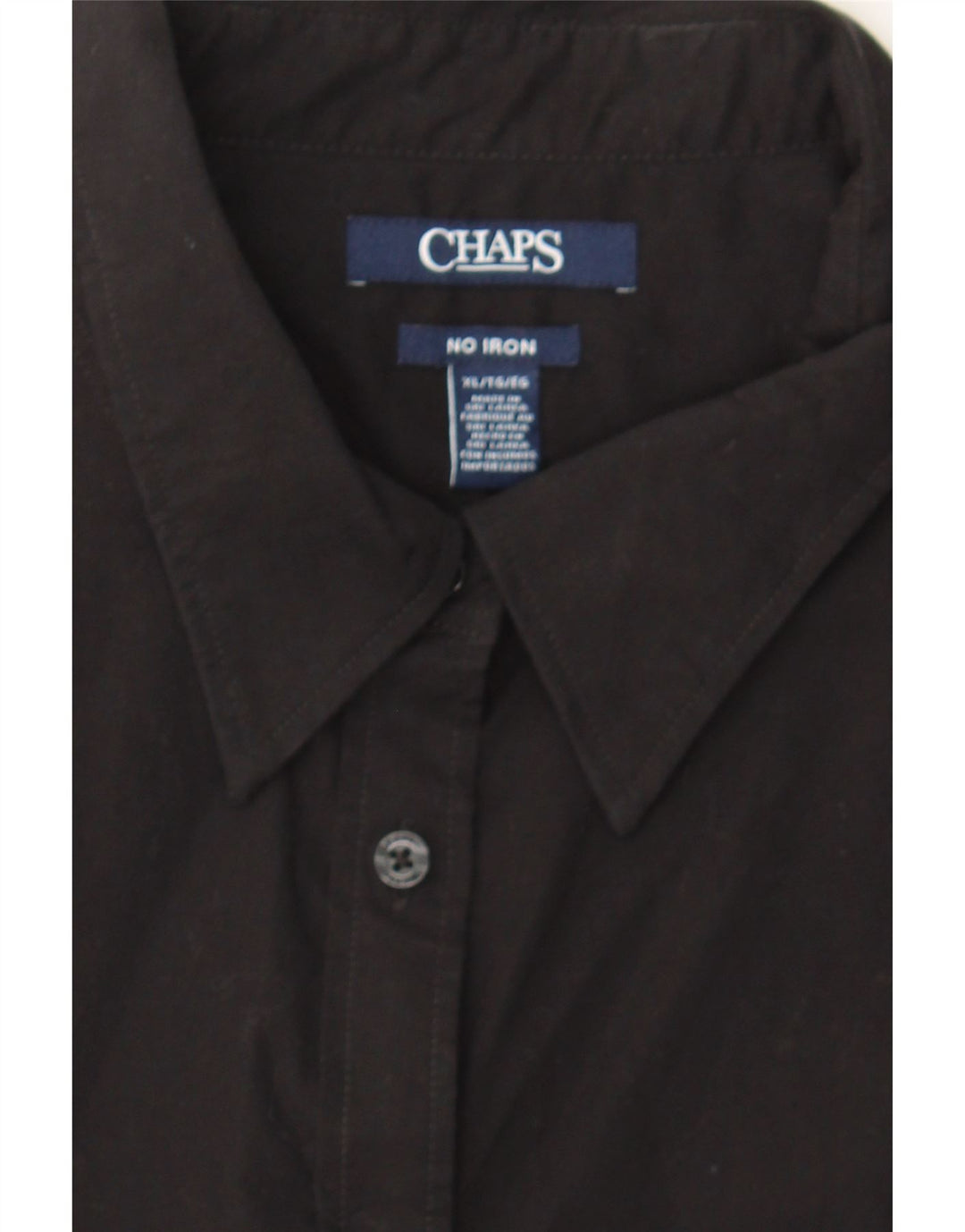 CHAPS Womens Shirt UK 18 XL Black Cotton Vintage Chaps and Second-Hand Chaps from Messina Hembry 