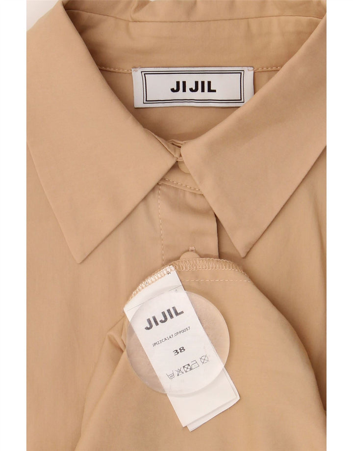 JIJIL Womens Shirt Blouse EU 38 Medium Beige Colourblock Cotton Vintage Jijil and Second-Hand Jijil from Messina Hembry 
