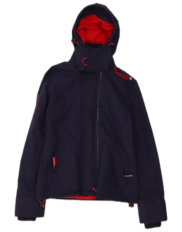 Superdry ženska jakna vjetrovka s kapuljačom UK 10 Mala tamnoplava