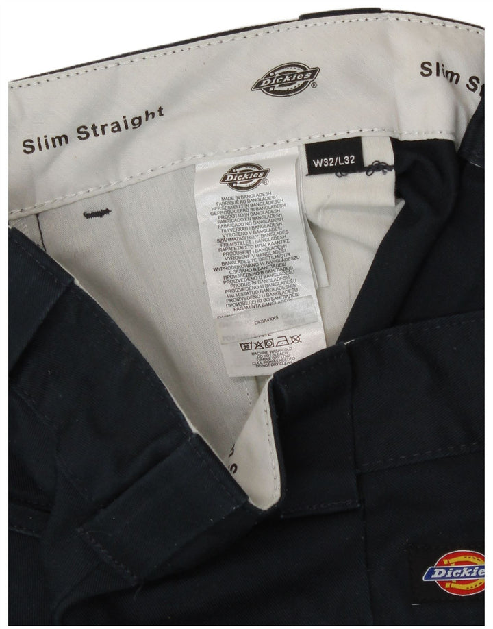 Dickies muške pripijene ravne chino hlače W32 L32 tamnoplavi poliester