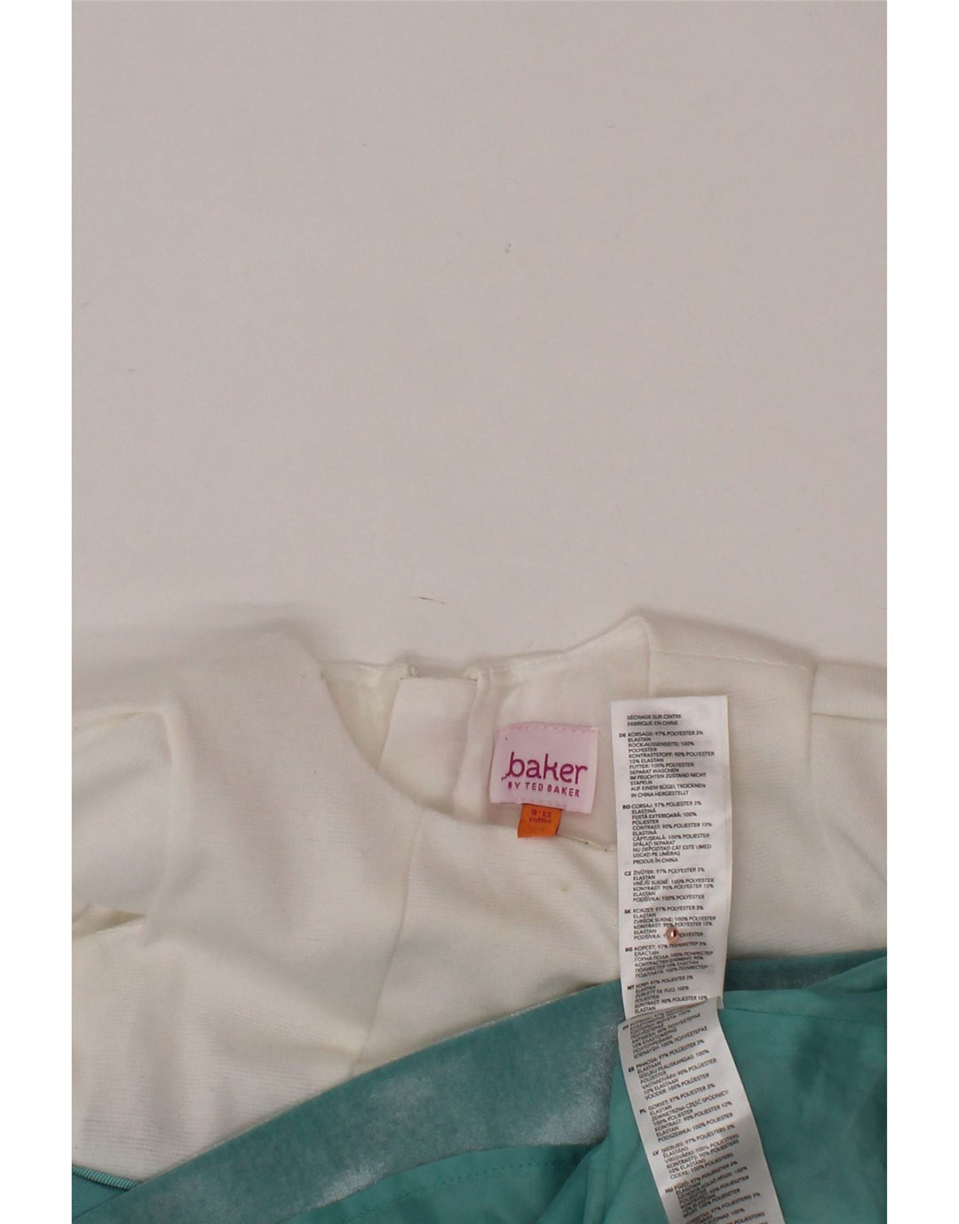 TED BAKER Haljina A-kroja za djevojčice 9-12 mjeseci, bijela cvjetna poliesterska haljina