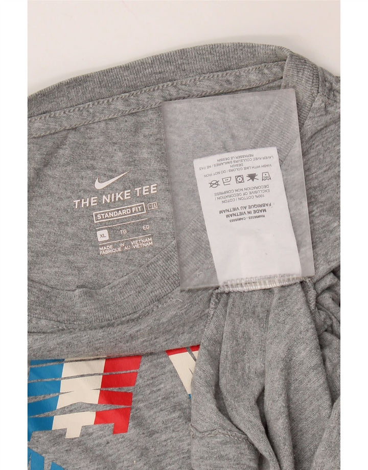 NIKE ženska majica kratkih rukava standardnog kroja UK 18 XL sivi pamuk