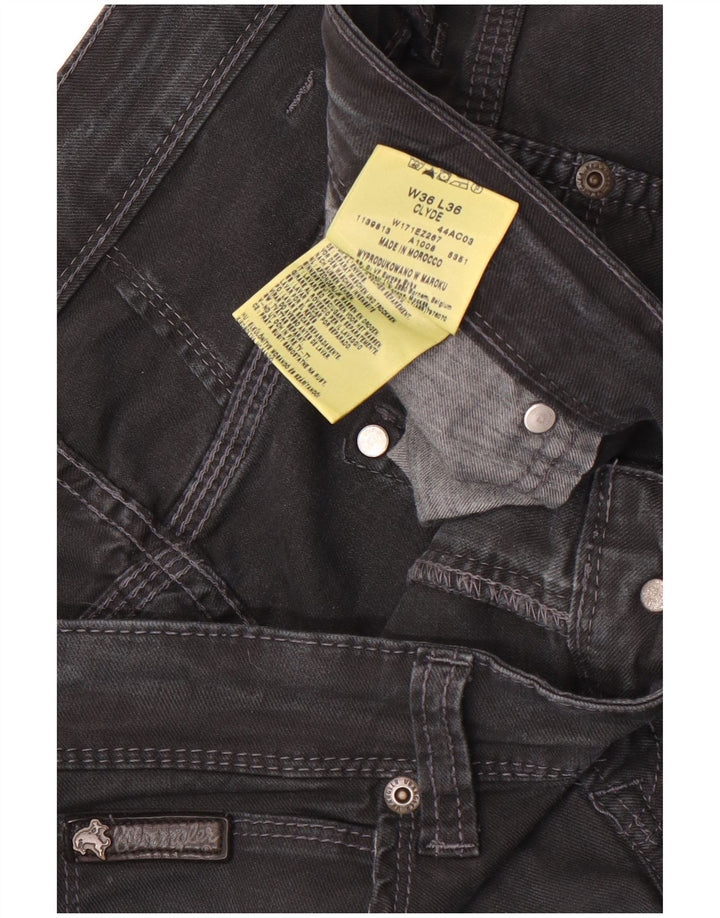 Wrangler muške ravne traperice Clyde W36 L32 crni pamuk